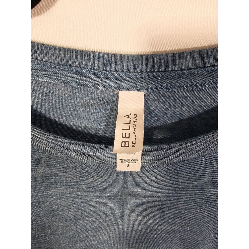 Neautral Casual Bella + Canvas Flowy Rolled Cuff T-Shirt Womens Size S - Picture 3 of 9